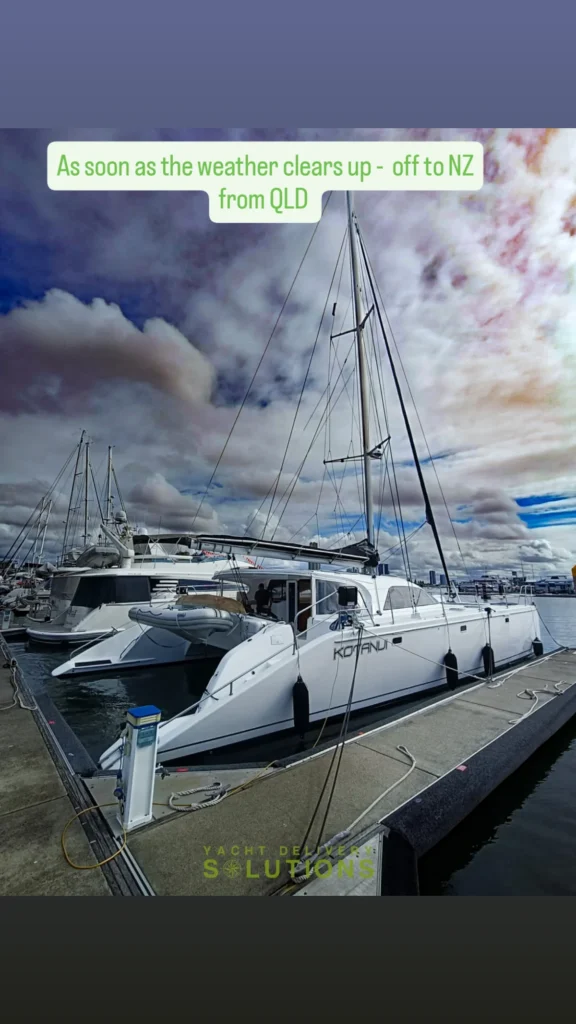 Grainger 52 on the dock in QLD with blue sky and white clouds